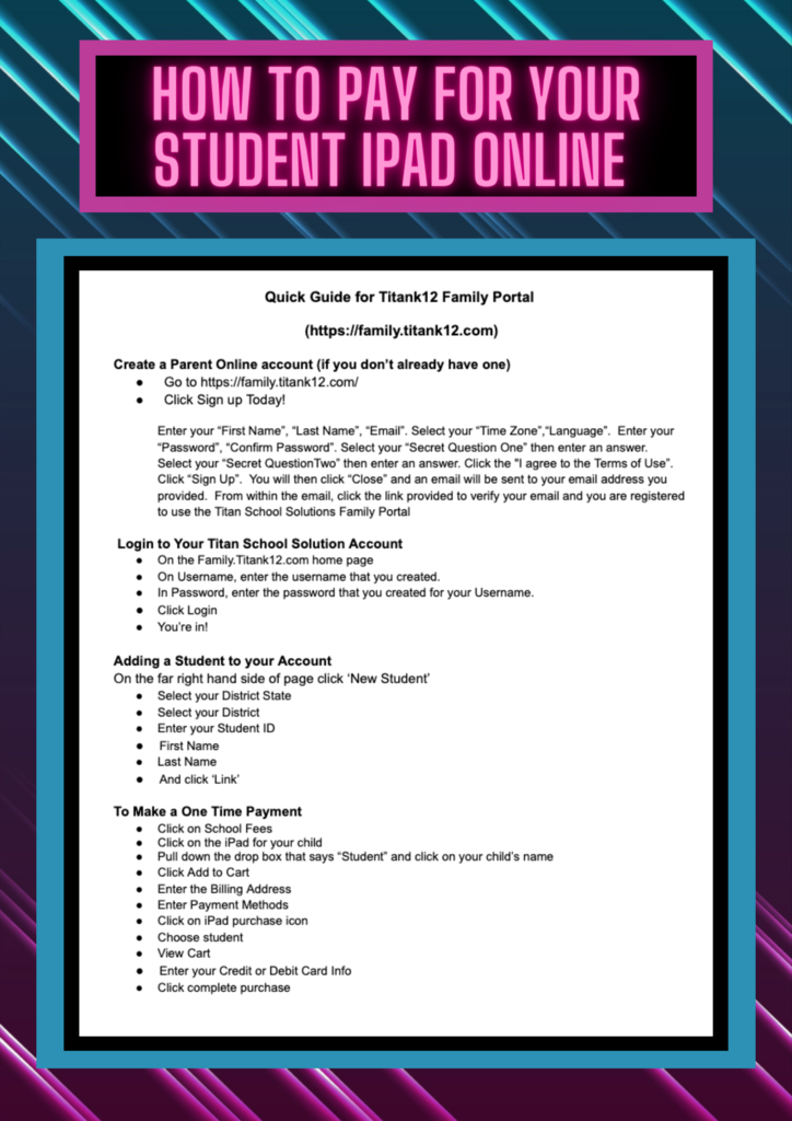 pay for your student ipad online