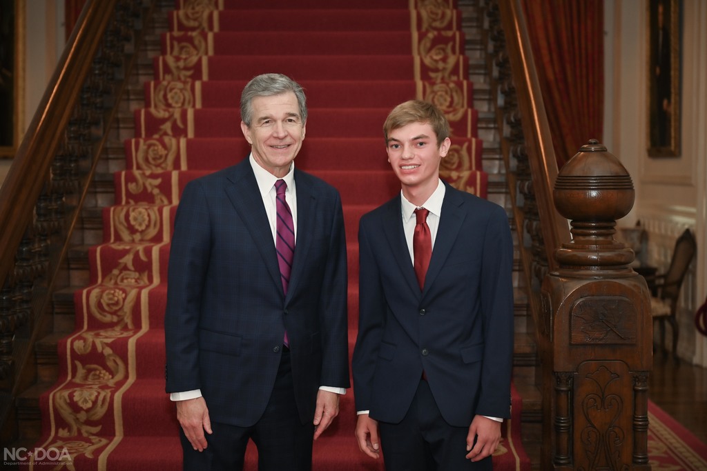 Ean Hughes with Governor Cooper