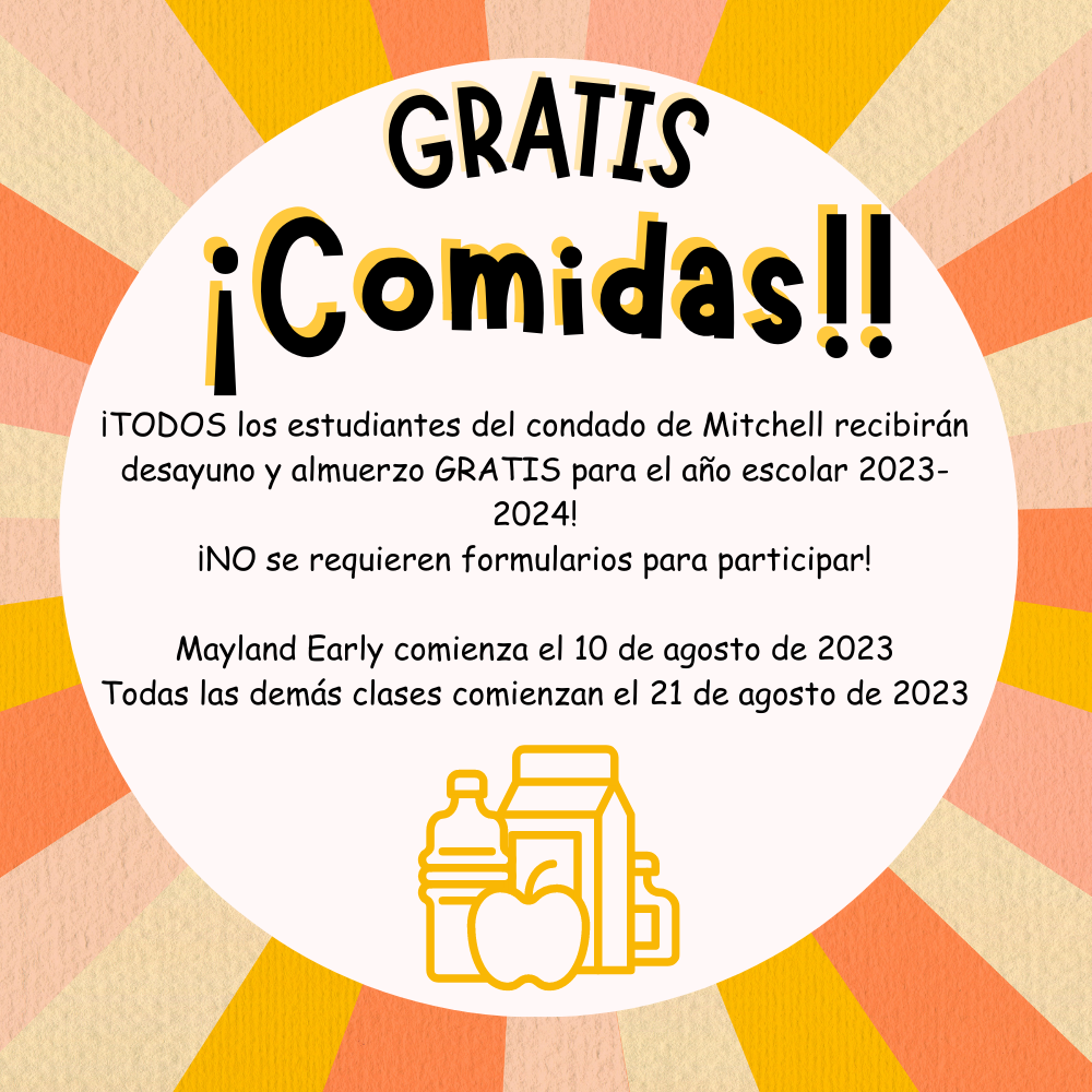 spanish free meals announcement